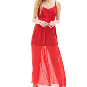 Forever 21 chiffon maxi dress size small